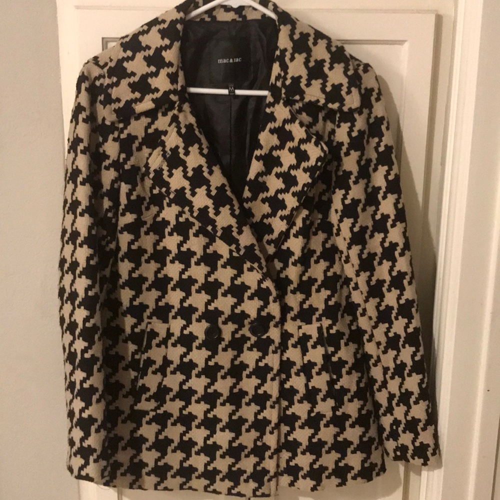 Mac & Jac Brand, Houndstooth Blazer, Size Medium